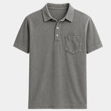 Tobias | Polo met denimlook en borstzak