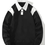 Tobias | Polosweater met contrastdetails