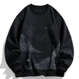 Valentijn | Sweater met inktlandschap en ronde hals