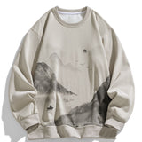 Valentijn | Sweater met inktlandschap en ronde hals