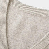 Yde | Beige gebreid vest met knoopsluiting