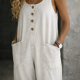 Willy - Vintage Gewassen Katoenen Denim Overalls