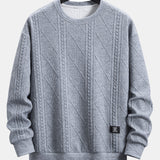 Wout | Sweater met geometrisch jacquarddessin en relaxte pasvorm