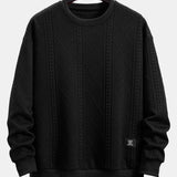 Wout | Sweater met geometrisch jacquarddessin en relaxte pasvorm