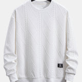 Wout | Sweater met geometrisch jacquarddessin en relaxte pasvorm