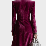 Vera - Fluwelen Maxi Blazer Jurk