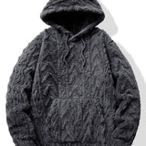 Yme | Teddyhoodie met geometrisch jacquarddessin