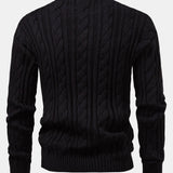 Yorick | Jacquard kabeltrui met ronde hals