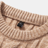 Yorick | Jacquard kabeltrui met ronde hals