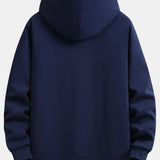 Zeno | Hoodie met pluchevoering, ritssluiting en relaxte pasvorm