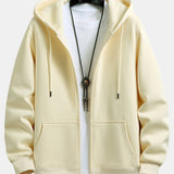 Zeno | Hoodie met pluchevoering, ritssluiting en relaxte pasvorm