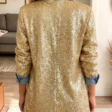 Anouk | Spijkerjasje met gouden glitterpatchwork