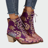 Meda - Leren schoenen met bloemen