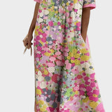 Elena - Losse en lichte midi-jurk met bloemen