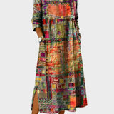 Inaya - Jeansjurk met etnisch patchwork