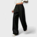 Brede damesbroek met hoge taille