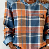 Ivy – Dames Hoodie met Patchwork Ruit