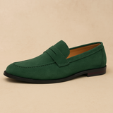 Bruno | Suède penny loafers in old-money stijl