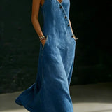 Vera - Lange Denim Knopjurk