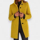 Nela - Elegante jas met hoge kraag