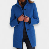 Nela - Elegante jas met hoge kraag
