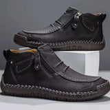 Chris | Bruine casual schoenen met rits