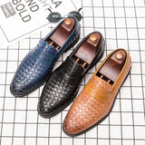 Clemens | Penny loafers van gevlochten leer