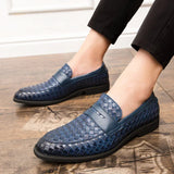 Clemens | Penny loafers van gevlochten leer