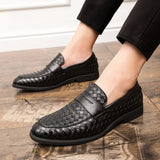 Clemens | Penny loafers van gevlochten leer