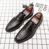 Clemens | Penny loafers van gevlochten leer