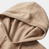 Cobus | Beige gebreide hoodie