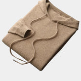 Cobus | Beige gebreide hoodie