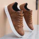 Dennis | Bruine lage sneakers