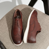 Dion | Bruine brogue-veterschoenen