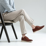 Dion | Bruine brogue-veterschoenen