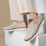 Dirck | Crèmekleurige gebreide sneakers