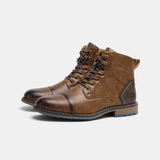 Dries | Grijze casual veterlaarzen