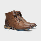 Dries | Grijze casual veterlaarzen