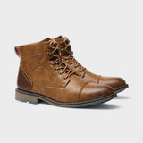 Dries | Grijze casual veterlaarzen