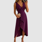 Valerie - Elegante wikkeljurk met V-hals