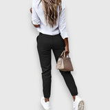 Isabel – Elegante hoge taille broek