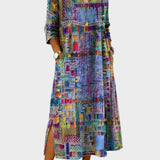 Inaya - Jeansjurk met etnisch patchwork