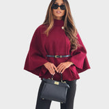 Selviora – Elegante jas met vlinderachtige mouwen en riem