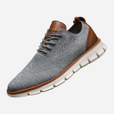 Falco | Beige gebreide veterschoenen