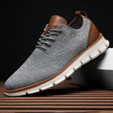 Falco | Beige gebreide veterschoenen