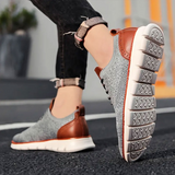 Falco | Beige gebreide veterschoenen