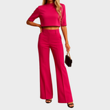 Mareen - Aansluitend herfstset met top en broek voor vrouwen