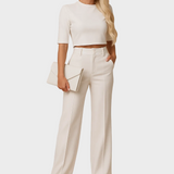 Mareen - Aansluitend herfstset met top en broek voor vrouwen