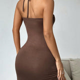 Karolína – Mini Jurk Chocolade