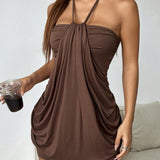 Karolína – Mini Jurk Chocolade